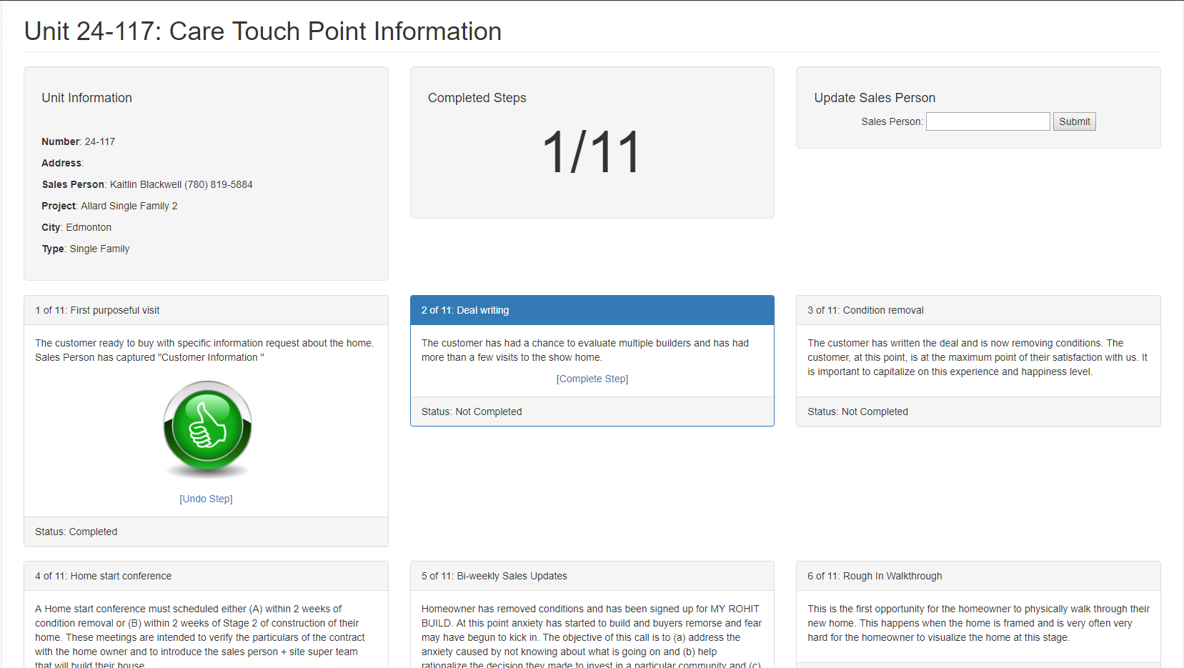 Unit Page